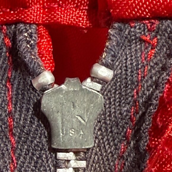 Vintage 60s Lion Uniform Mens Firestone Red Jacket Medium Nylon - Picture 11 of 16